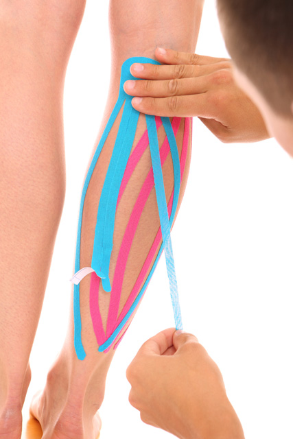 Therapy with kinesio tex tape